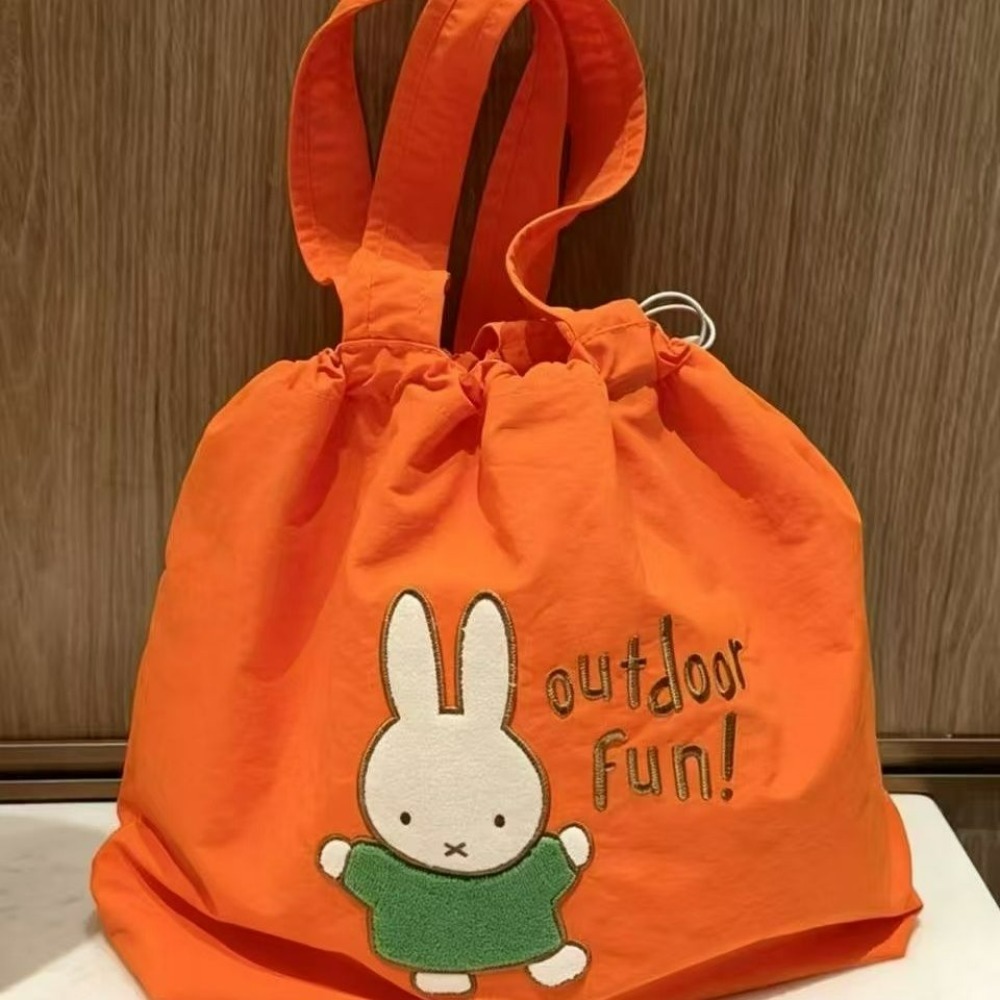 Embroidery Wallet - Borsa a tracolla portatile Miffy Cartoon,