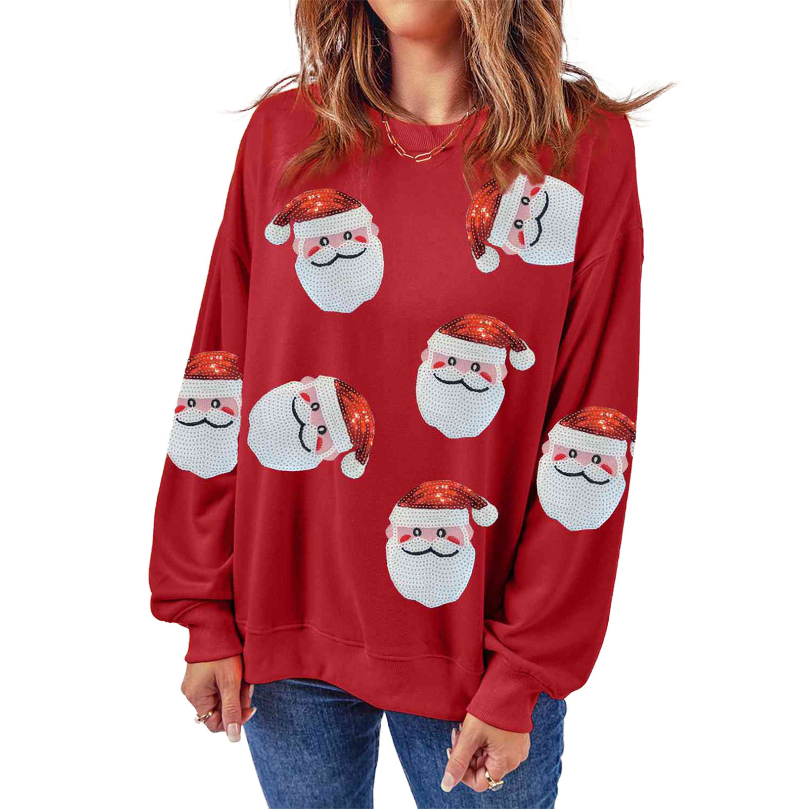 Embroidery Online Design - Maglione di Natale con Collo Rotondo