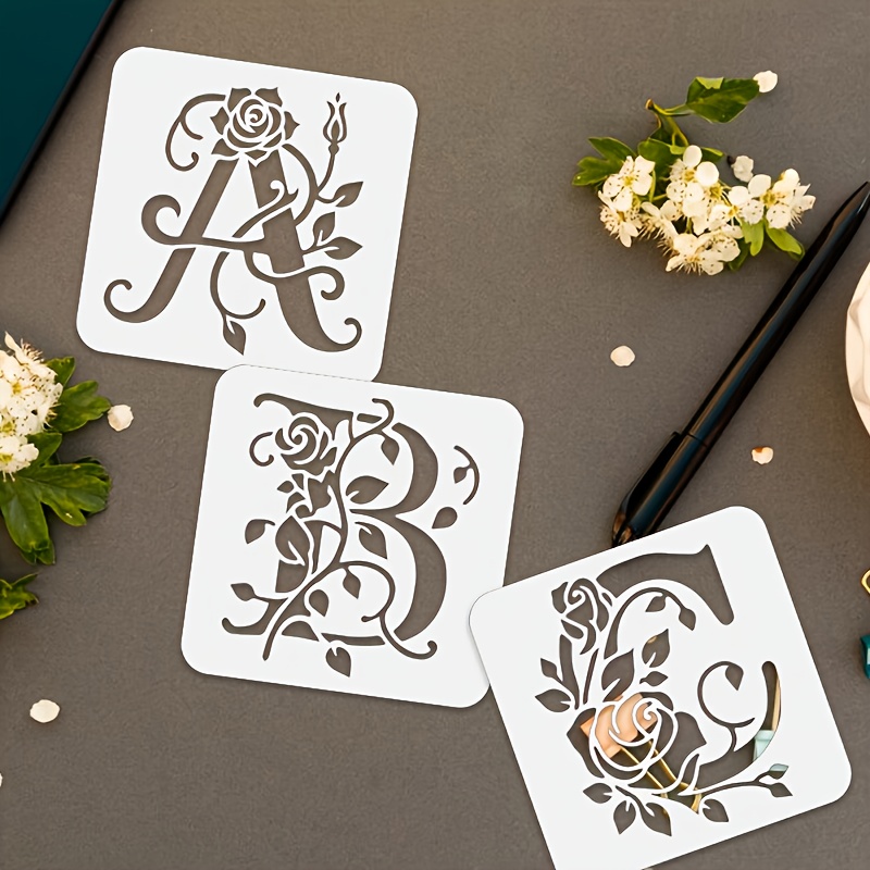 Embroidery Alphabet Designs - Set di 36 Lettere dell'Alfabeto in