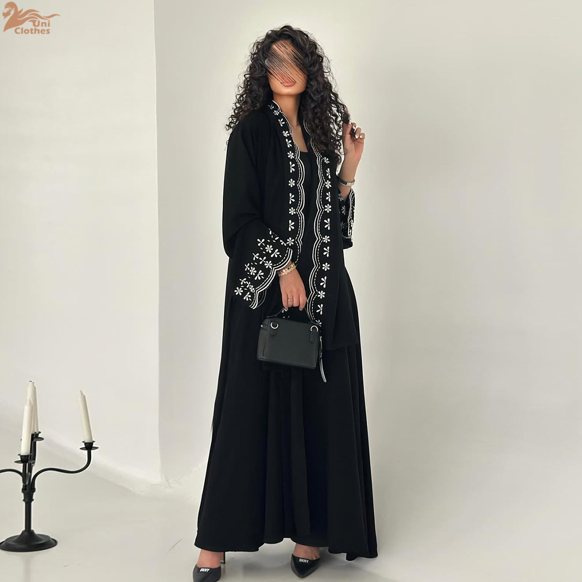 Embroidery Hijab - Cardigan di Lusso con Maniche Ricamate