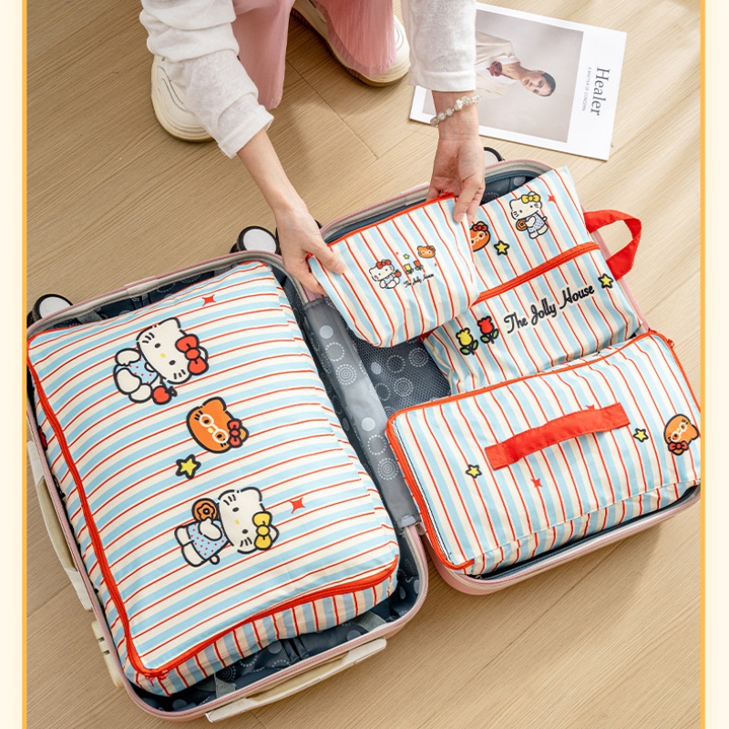 Embroidery Wallet - Borse da Viaggio a Righe Hello