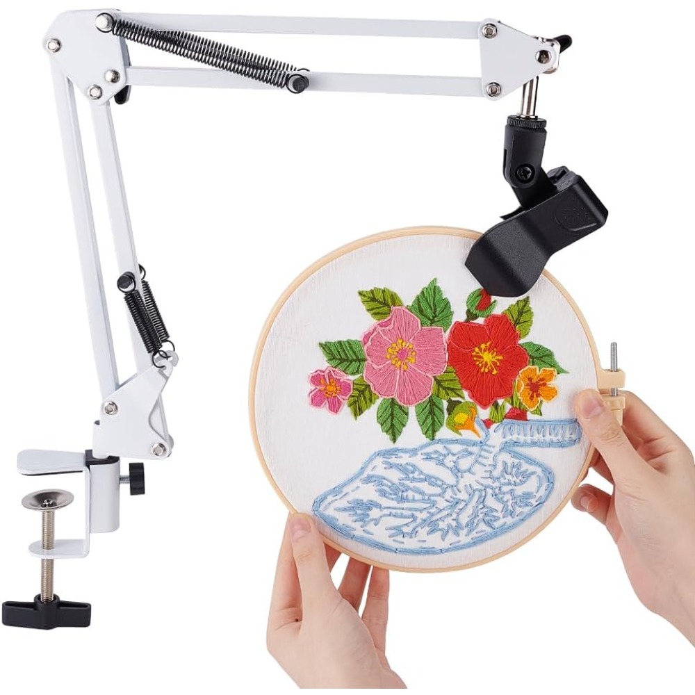 Embroidery Hoop Stand - Kit supporto da tavolo per ricamo