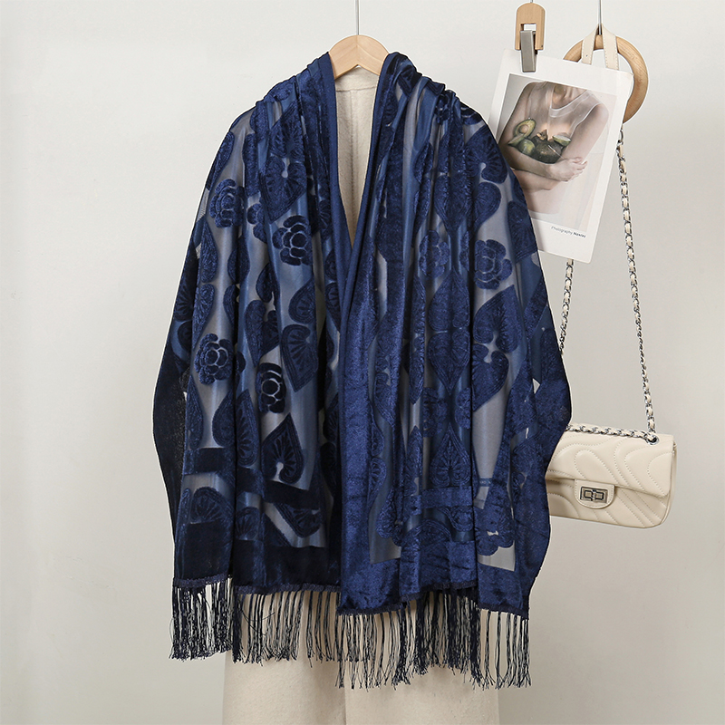 Embroidery Shawl - 2024 lusso seta ricamo fiori scialle