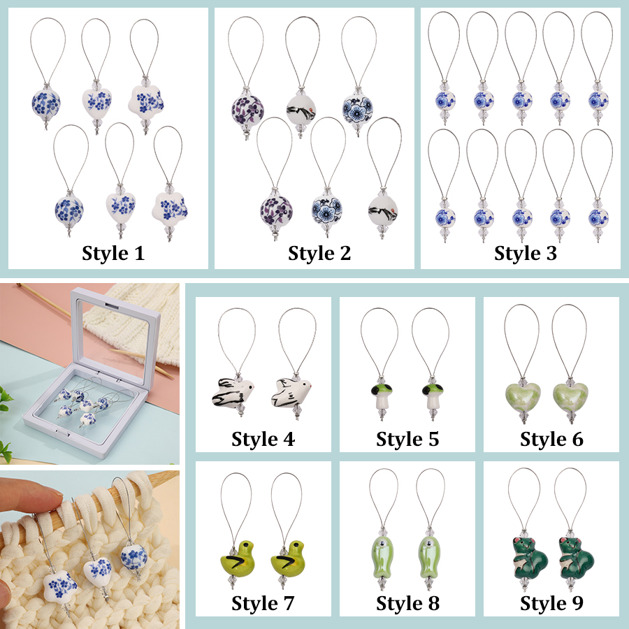 Stitch Marker Ring - 2/6 pezzi pennarelli per cuciture pennarelli