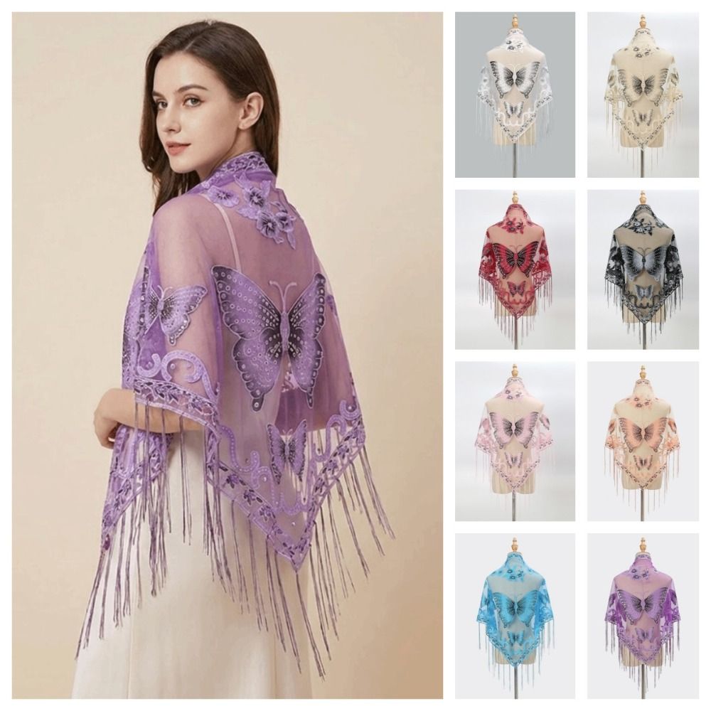 Sciarpa di Lusso in Pizzo Flor - Embroidery Shawl recensione e prezzo