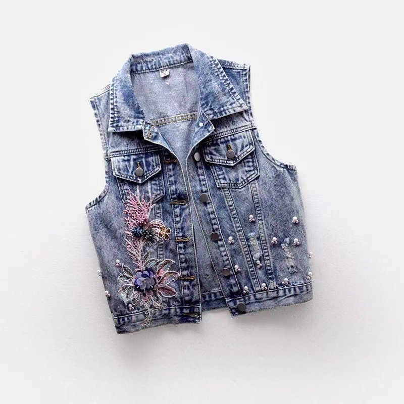 Gilet di jeans Cappotto Giacca - Embroidery Vest recensione e prezzo