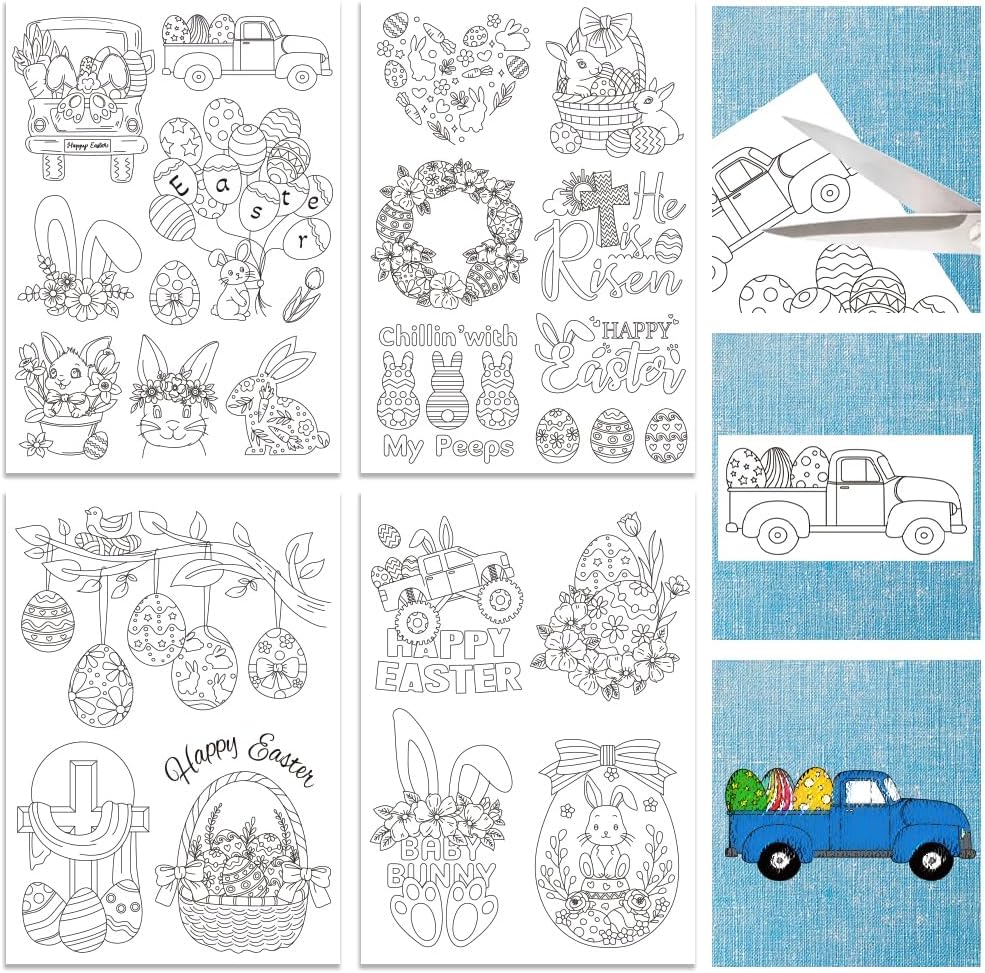 ORIGACH 4 Fogli di Stabilizzat - Embroidery Design Patterns Flowers recensione e prezzo