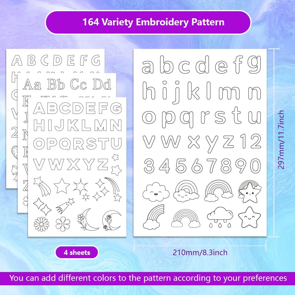 Carta stabilizzante per ricamo - Embroidery Alphabet Designs recensione e prezzo