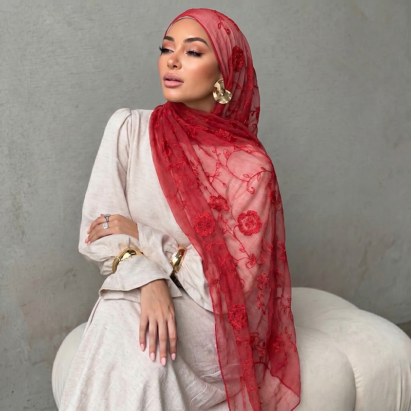 Hijab Musulmano con Ricamo Flo - Embroidery Shawl recensione e prezzo