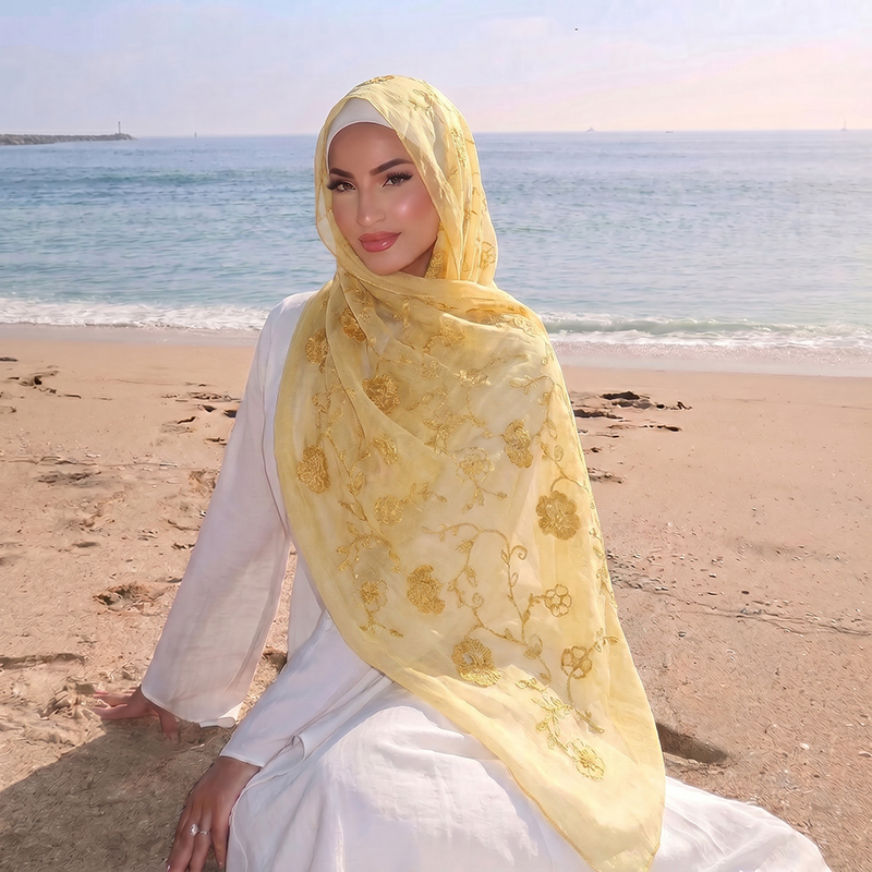 Hijab Musulmano con Ricamo Flo - Embroidery Shawl recensione e prezzo