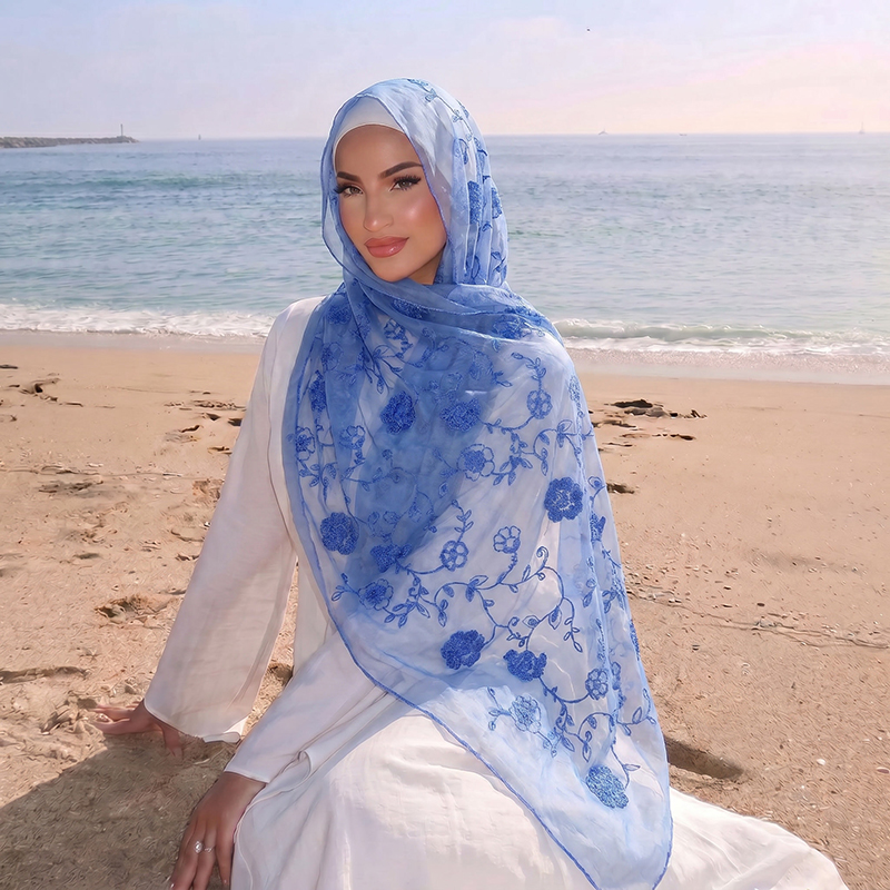Hijab Musulmano con Ricamo Flo - Embroidery Shawl recensione e prezzo