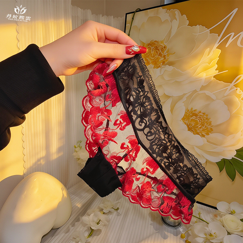 【1 pezzo】Lingerie da donna ult - Embroidery Red recensione e prezzo